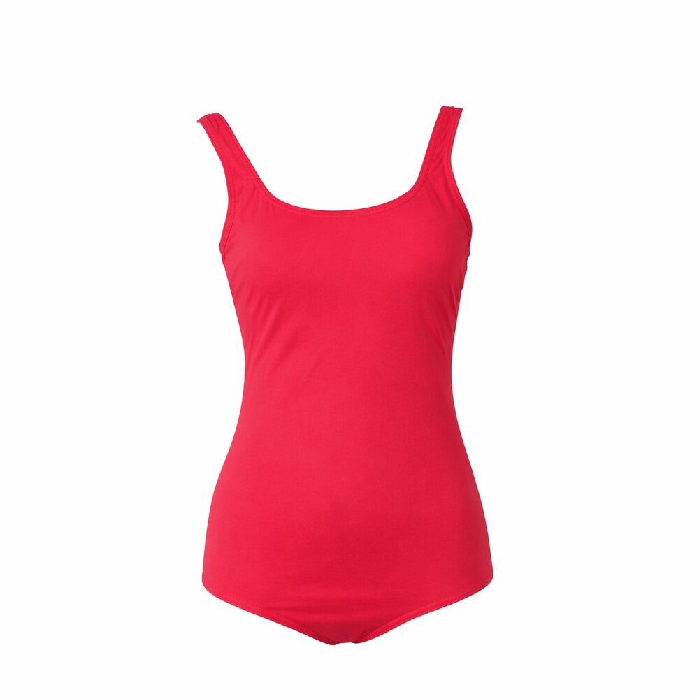Lands' End Red Scoop Neck One-Piece Swimsuit | Size 12L